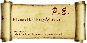 Plavsitz Eugénia névjegykártya